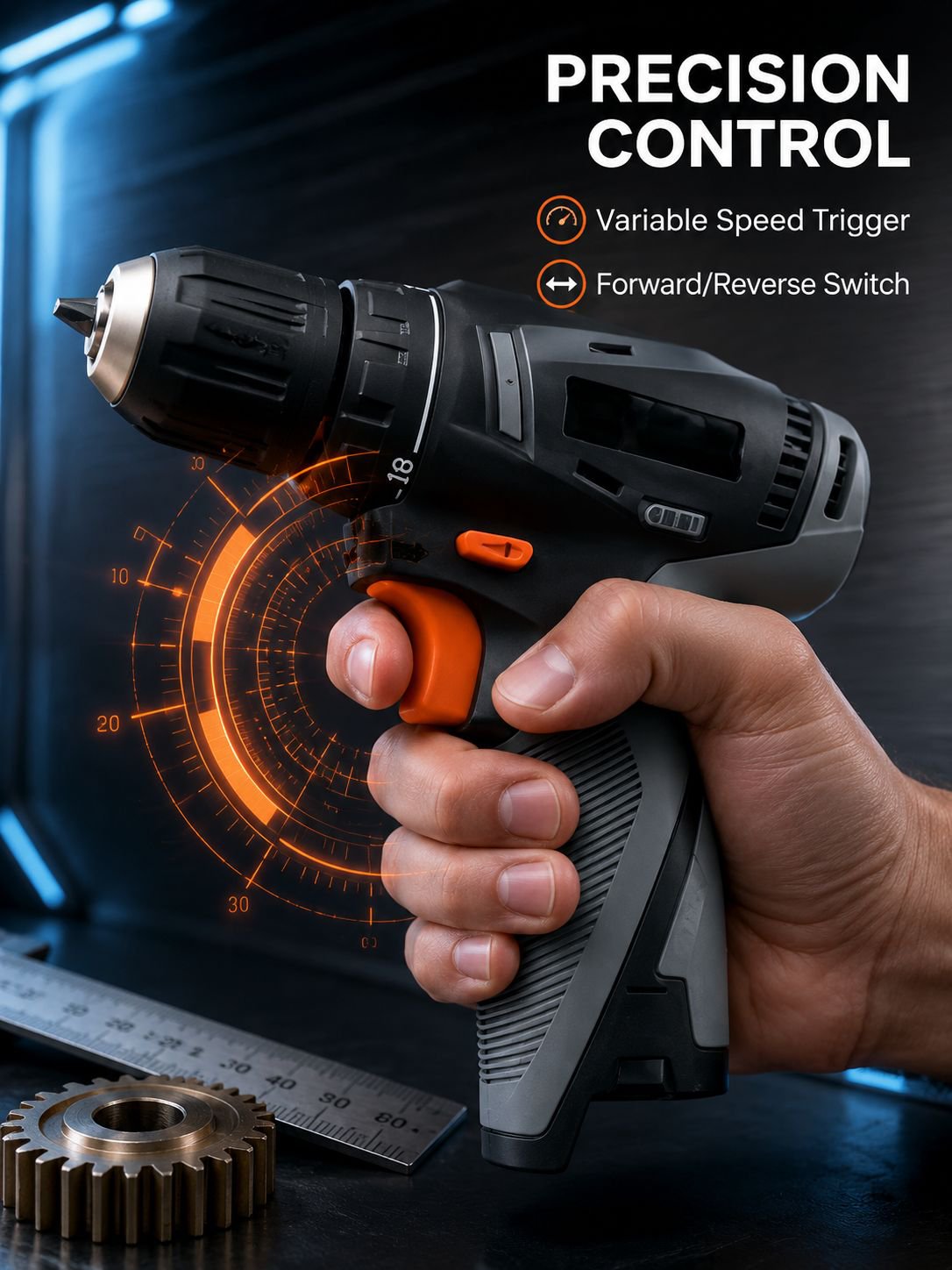 Home Cordless Drill Lithium Ion Electric Drill Hand Electric Drill Power Tools Drills