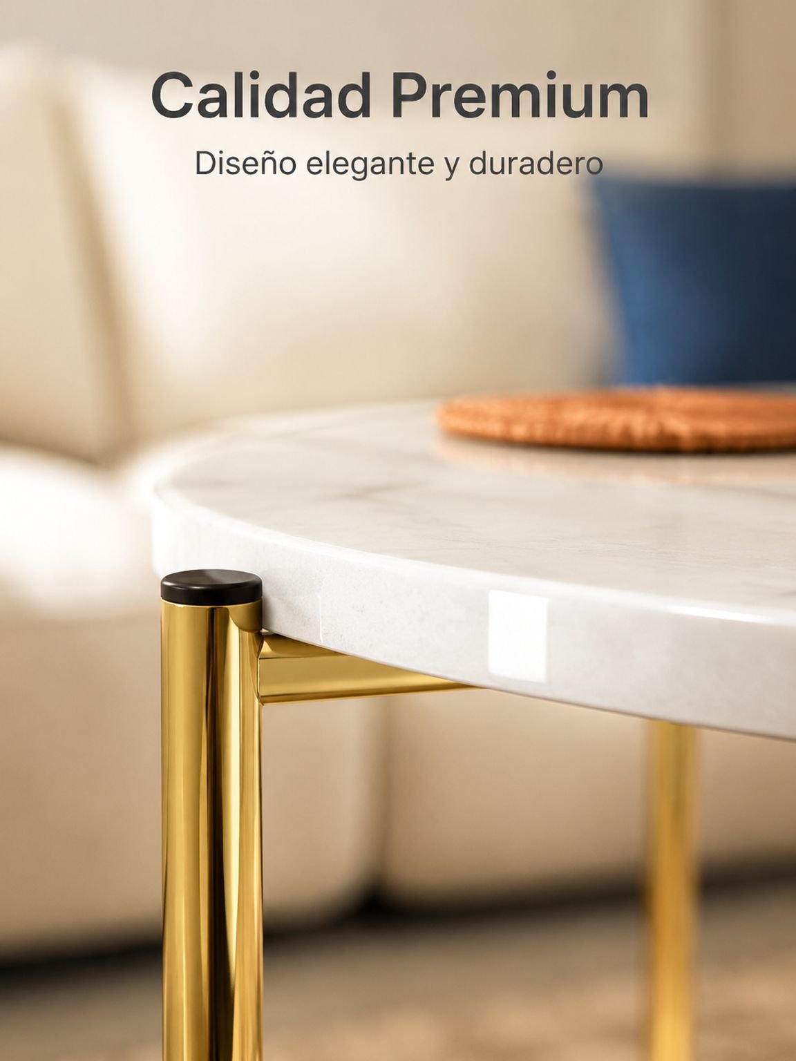 Sofá minimalista, mesa de centro para sala de estar
