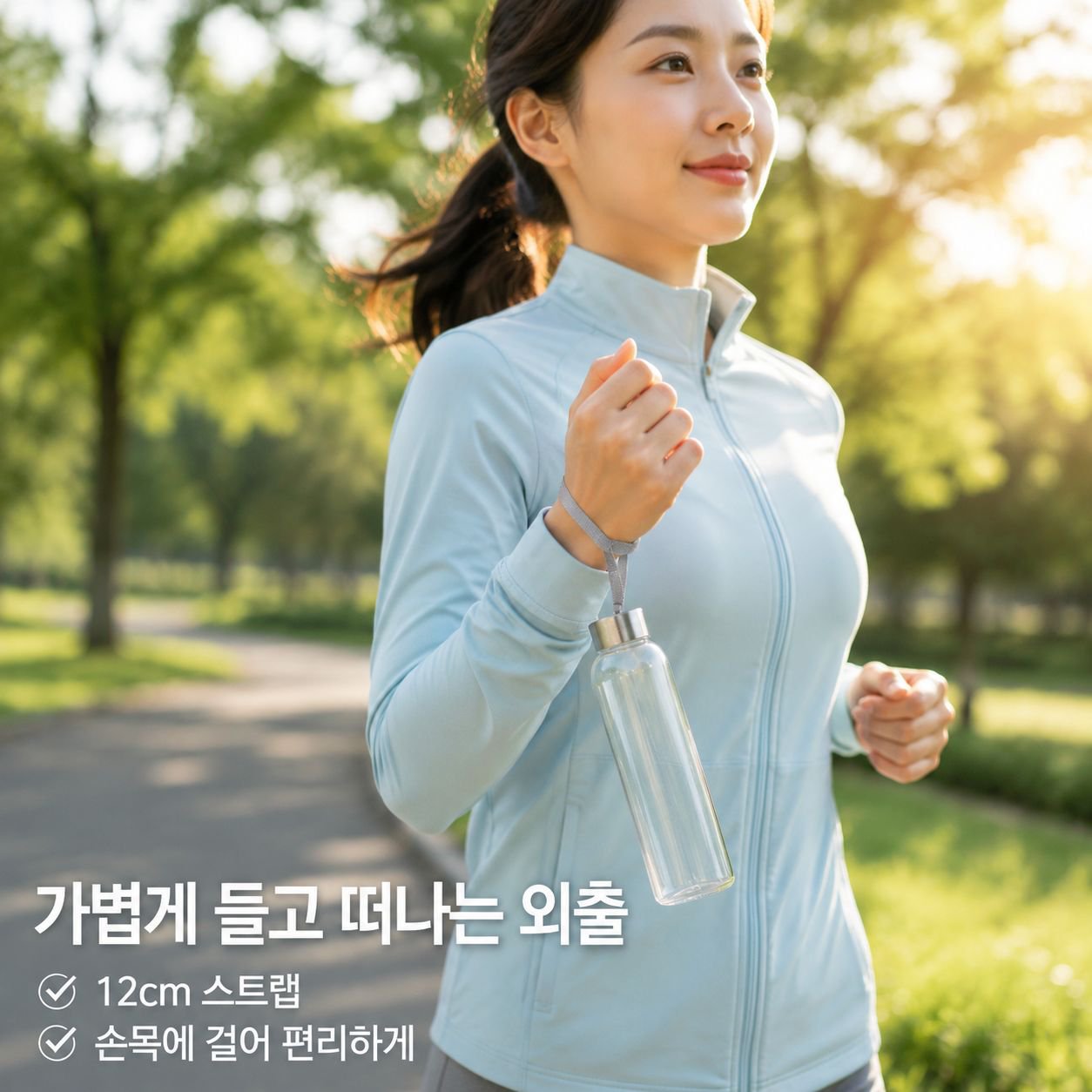 투명 스테인리스 스틸 뚜껑 유리 물컵