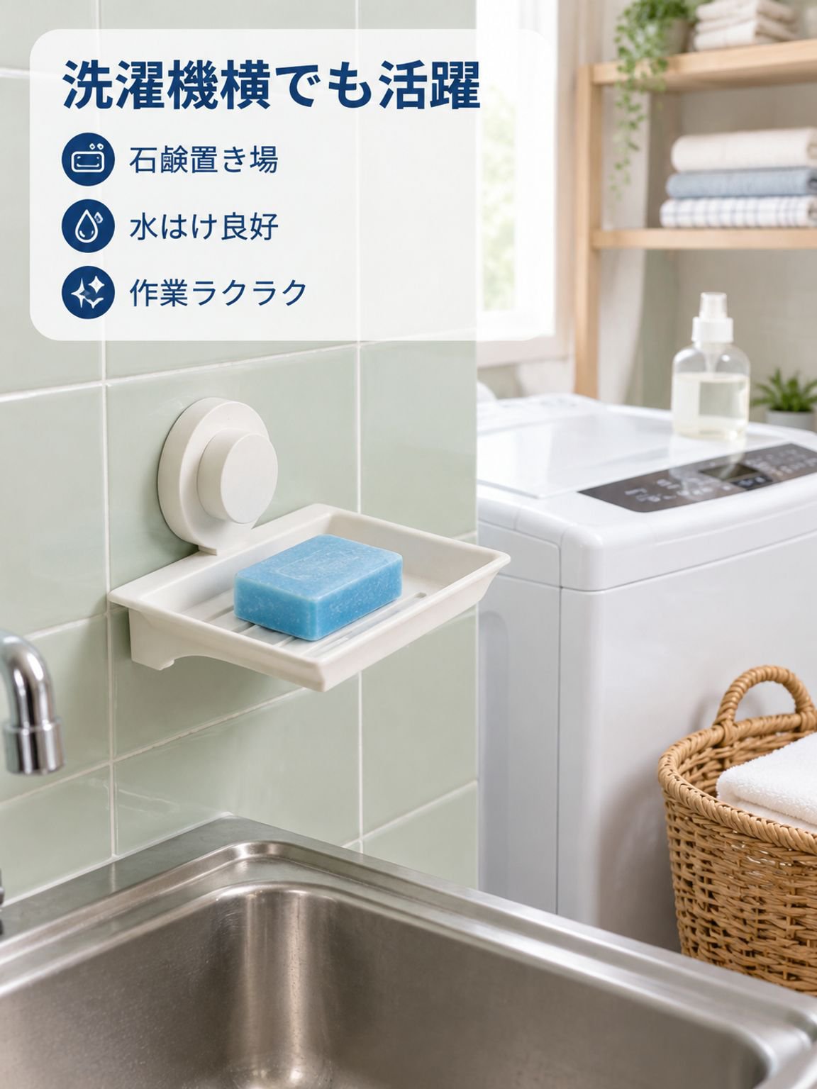 吸盤付きソープディッシュ