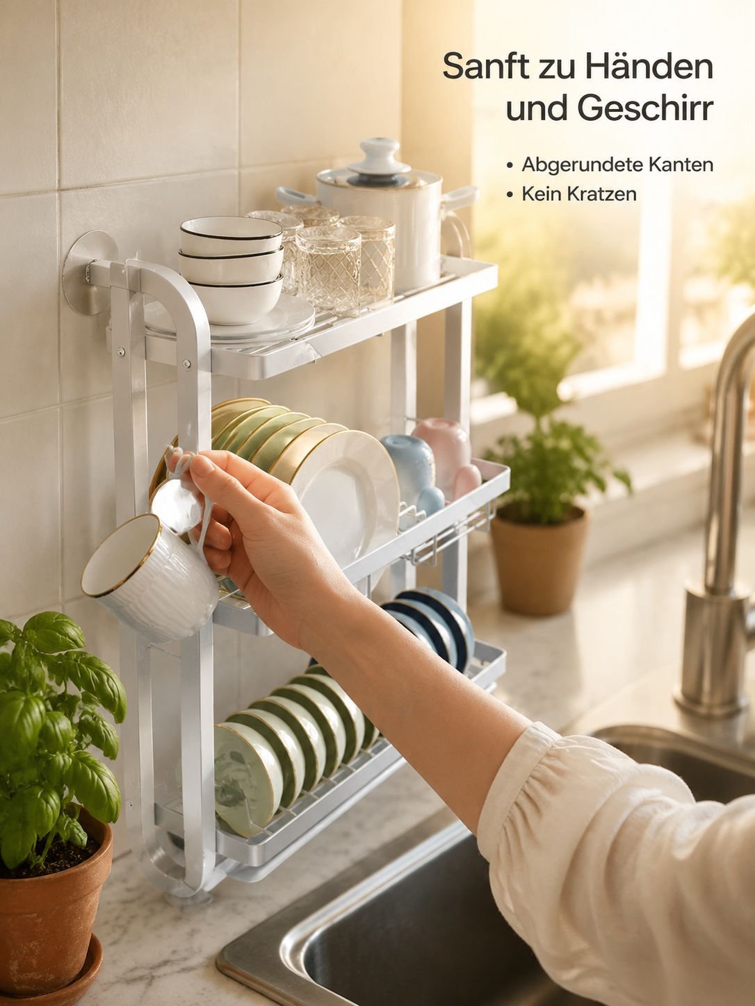 Elegantes Design Abtropfgestell für optimalen Platzverbrauch