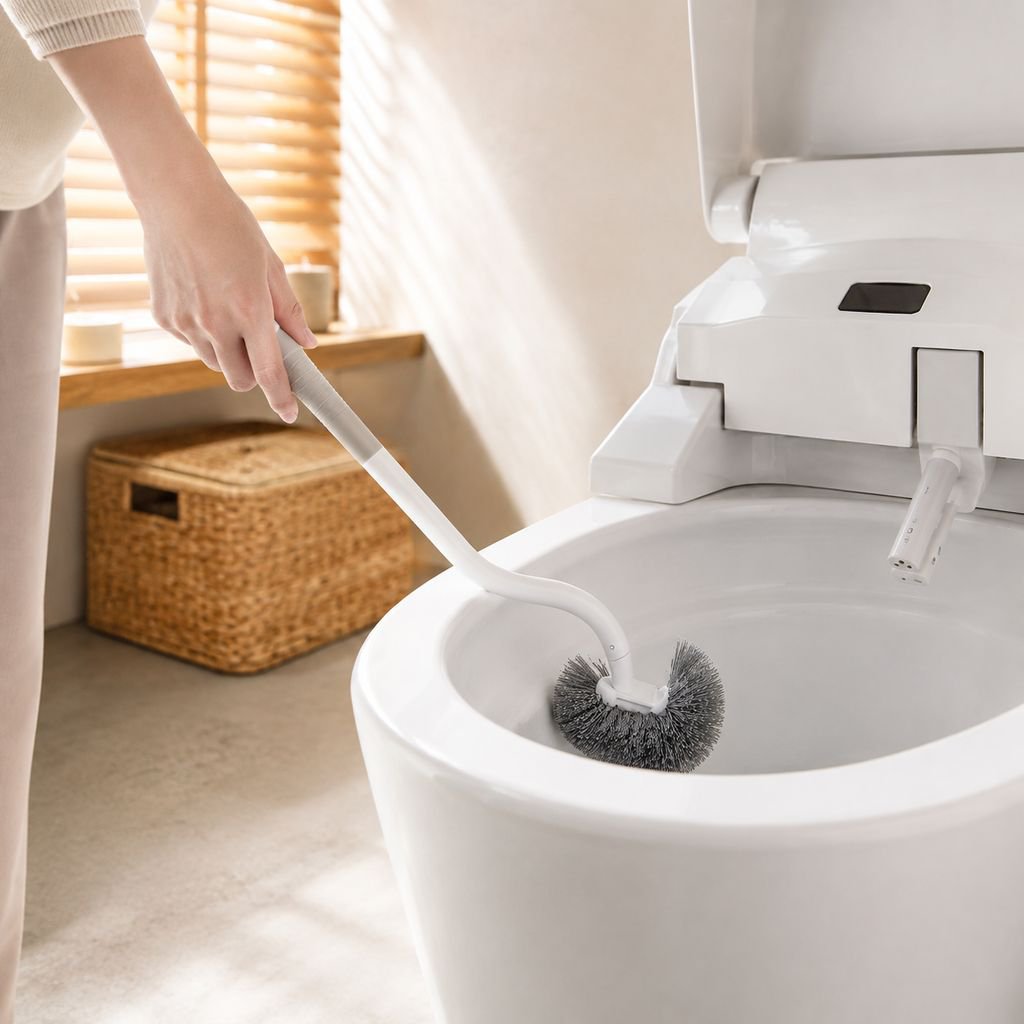 ロングハンドルで手が汚れないトイレ掃除