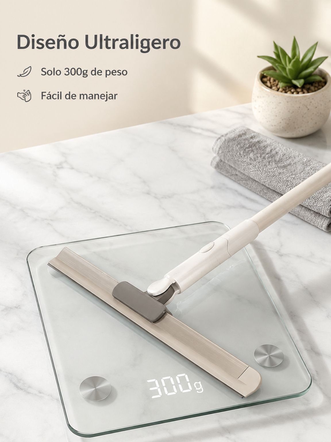 Escobilla de silicona para limpiar suelos de cocina y baño