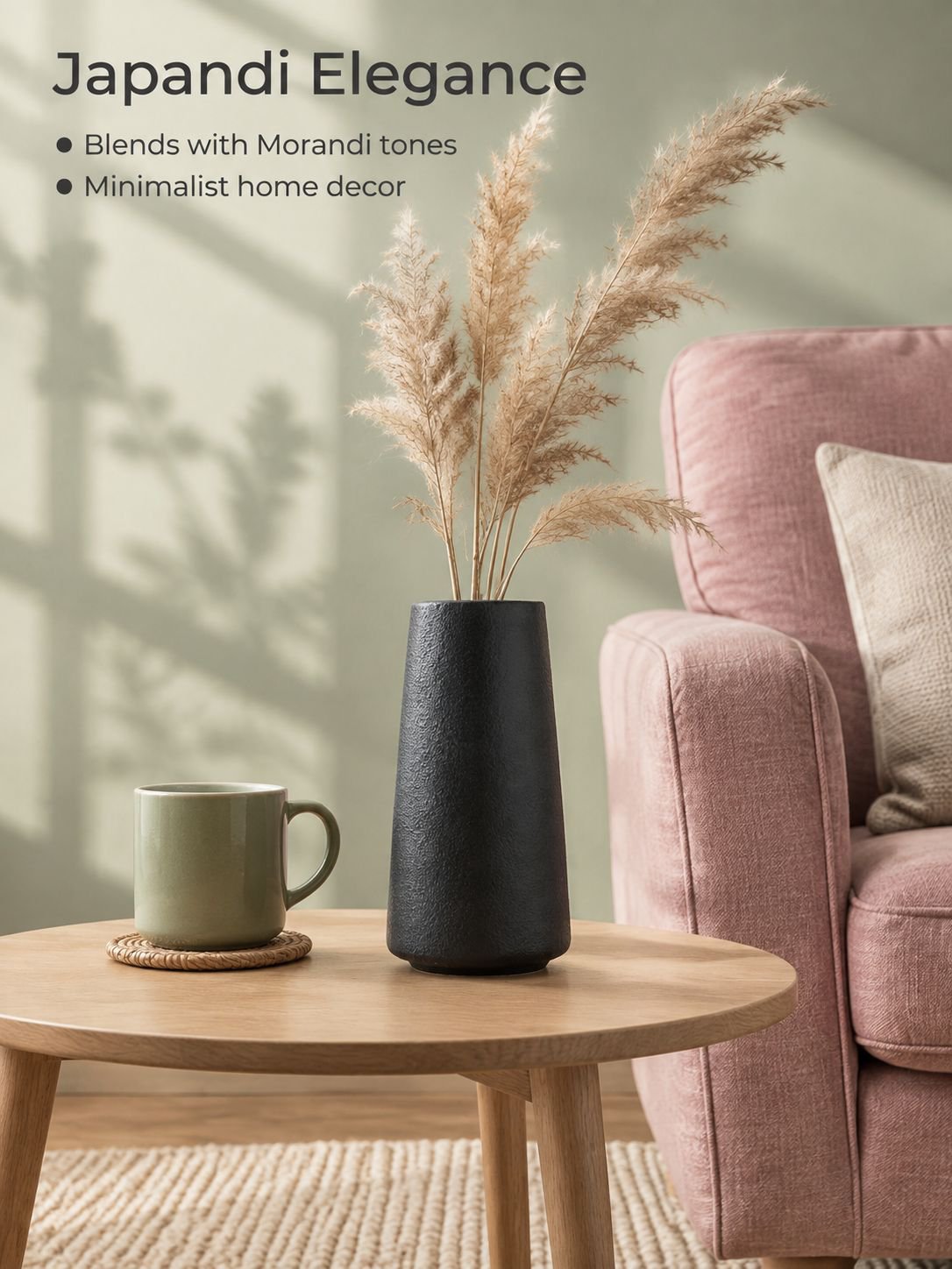 White large-caliber ceramic vase for modern Nordic home