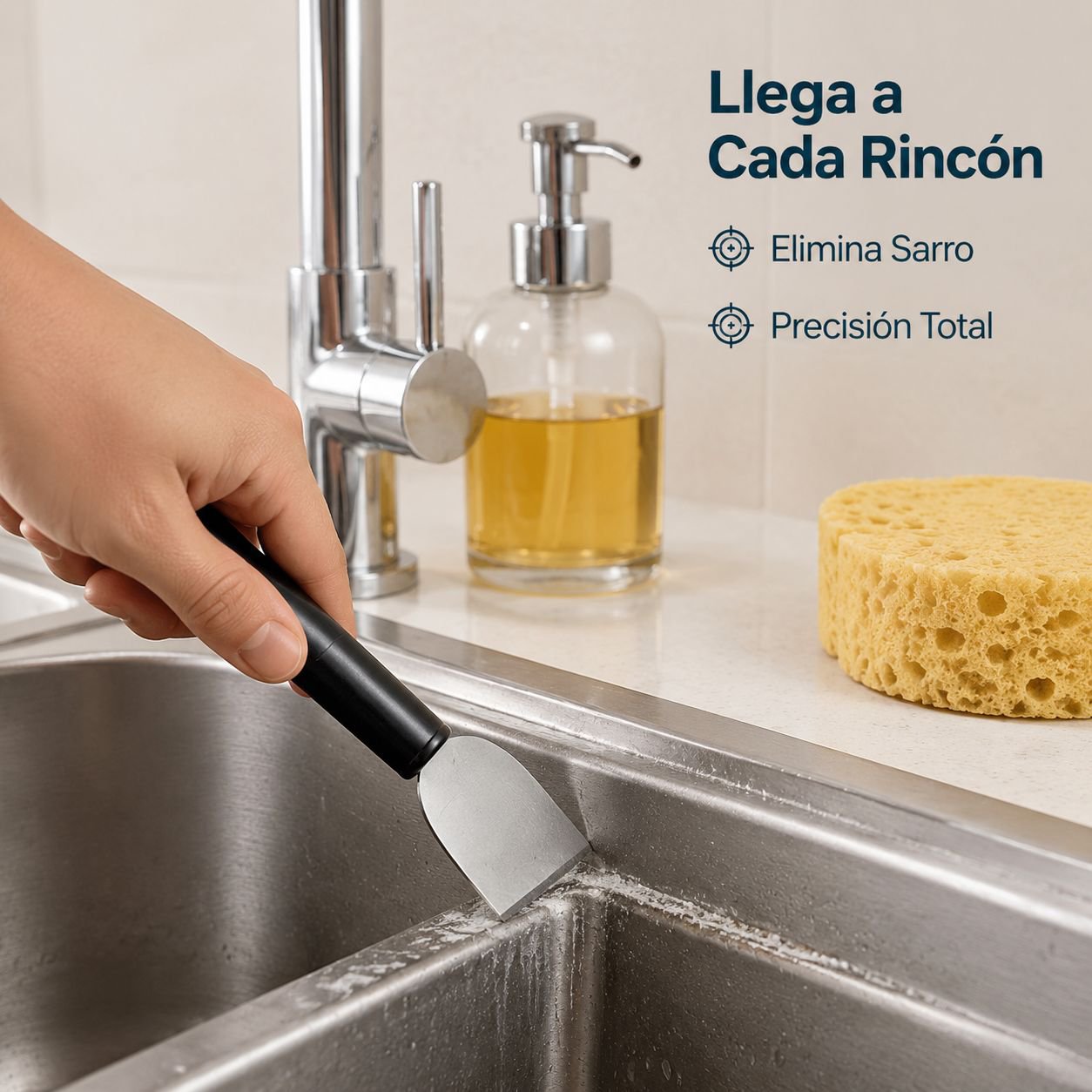 Espátula de limpieza multifuncional de acero inoxidable