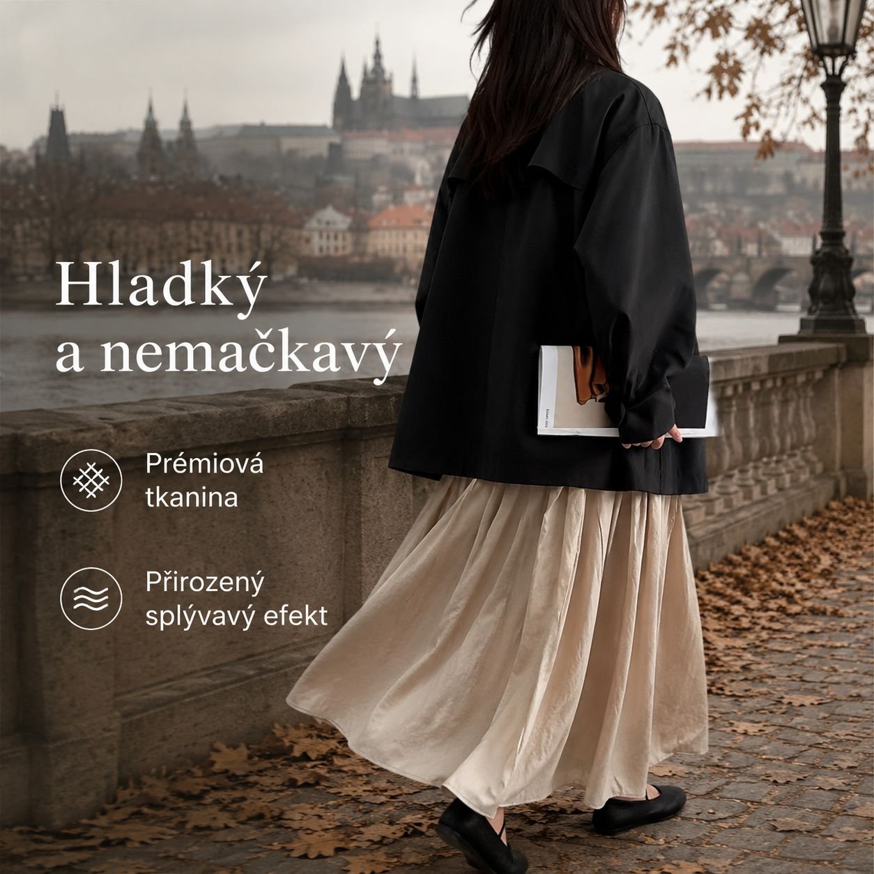 Elegantní dámský trenčkot se stojáčkem a páskem na zvýraznění pasu
