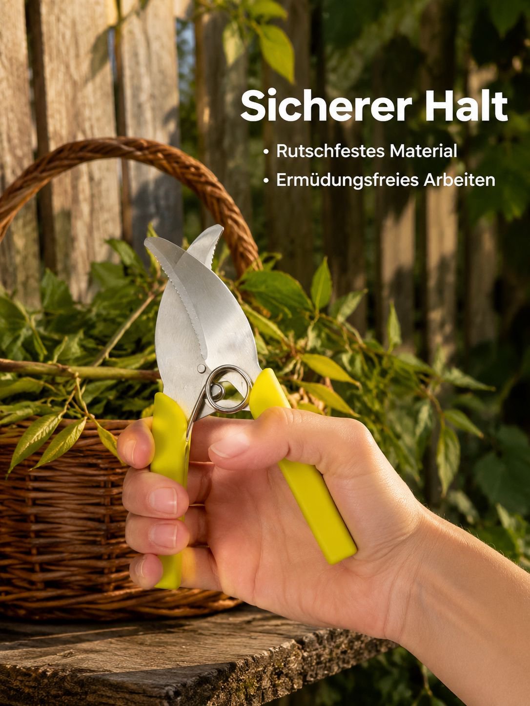 Gartenschneider für Blumen und Gemüse, scharf und langlebig