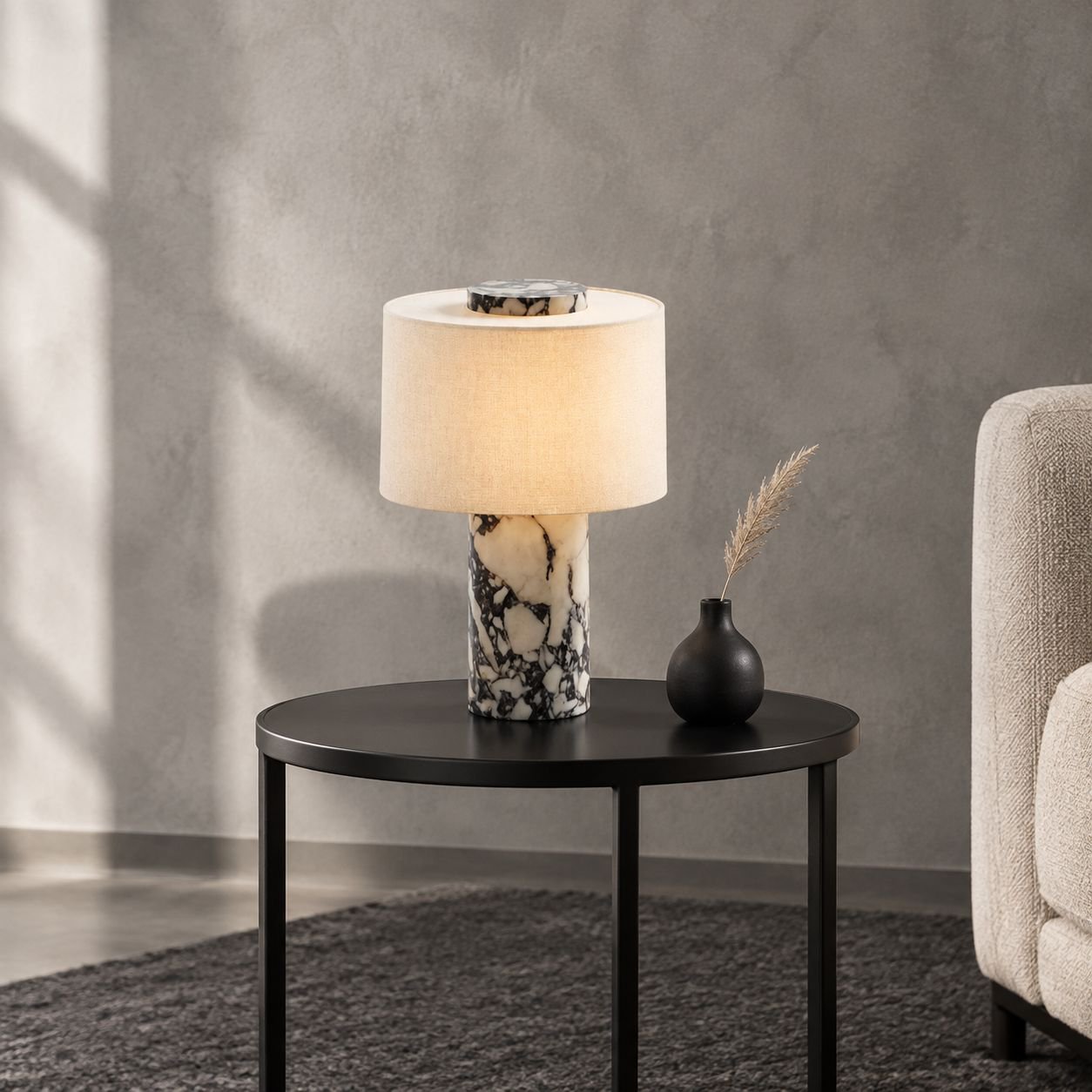 Luxus-Marmor-Ambiente-Tischlampe