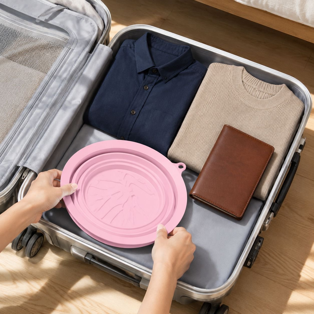 Portable Folding Silicone Washbasin for Outdoor and Home Use