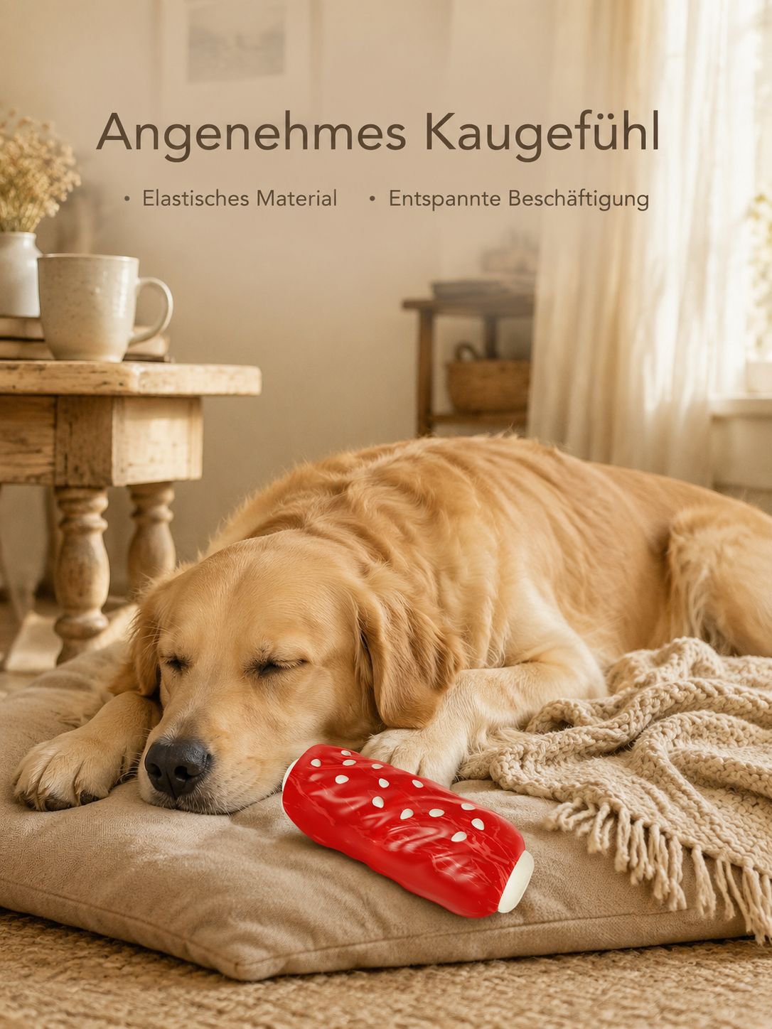 Snack Spielzeug Hund mit Zahnpflege Funktion und Geräuscheffekt