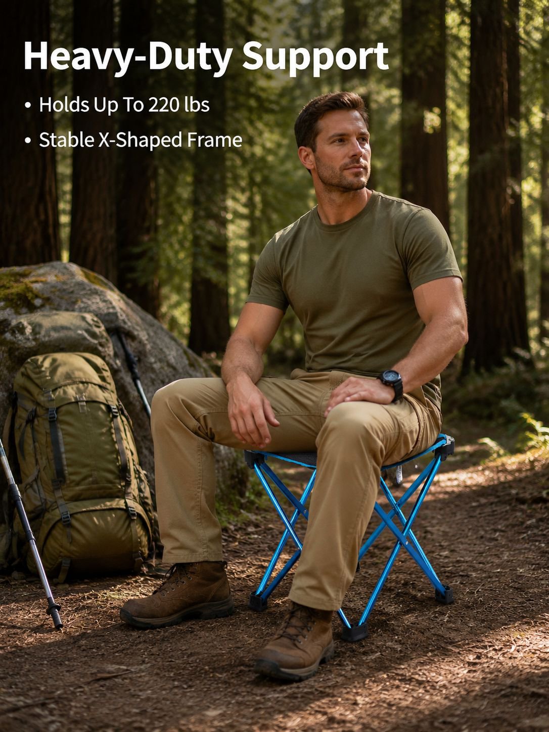 Mini outdoor folding stool