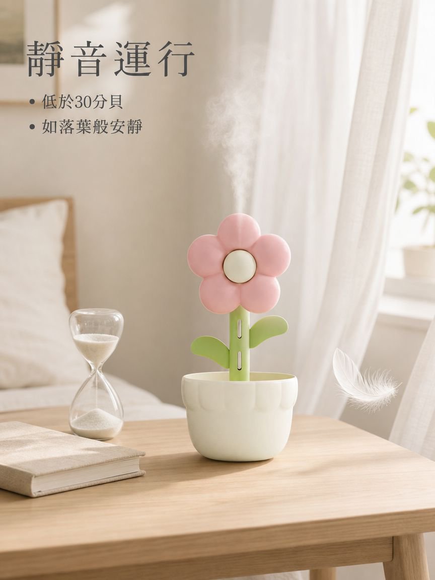 花卉裝飾夜燈加濕器
