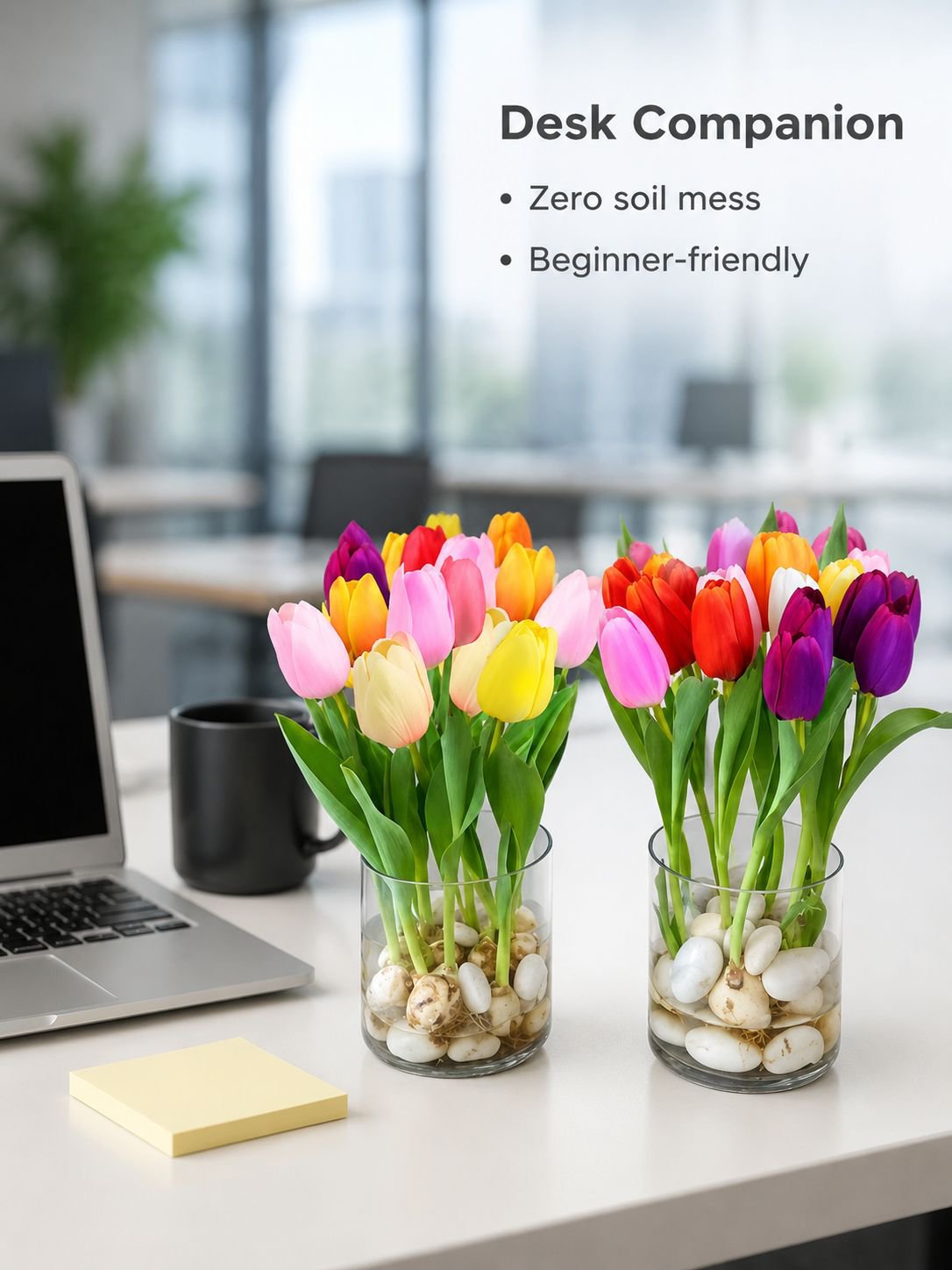 Hydroponic tulips