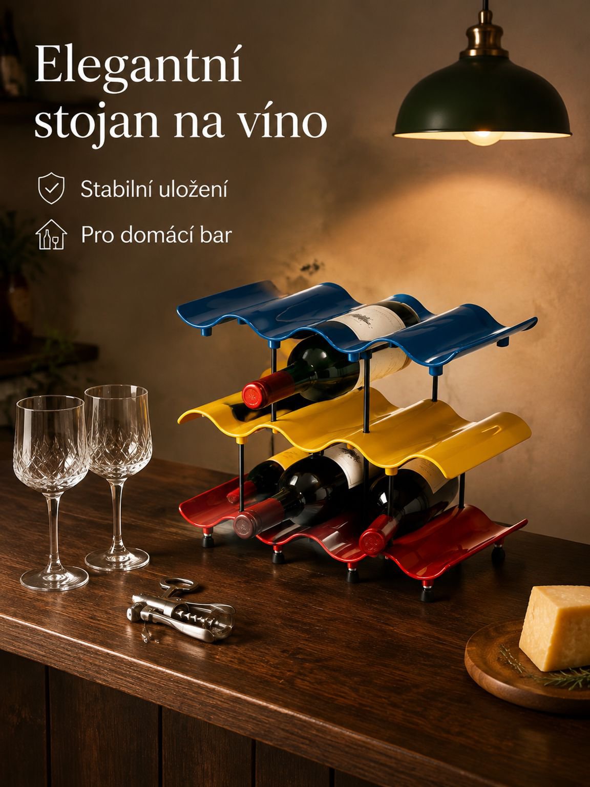 Jednoduchá instalace vlnitého držáku na šálky