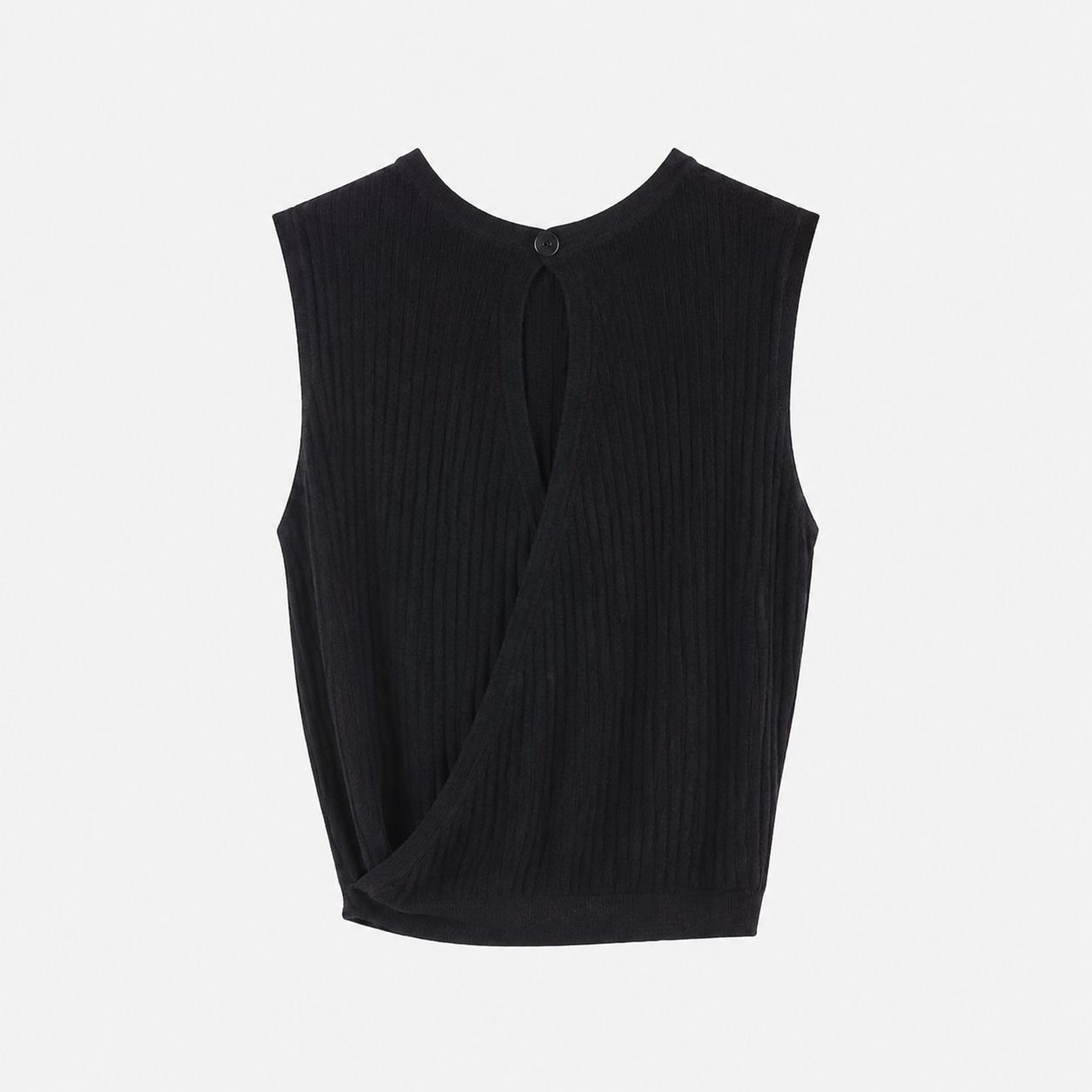 Haut sans manches en tricot glacé à dos nu pour femme