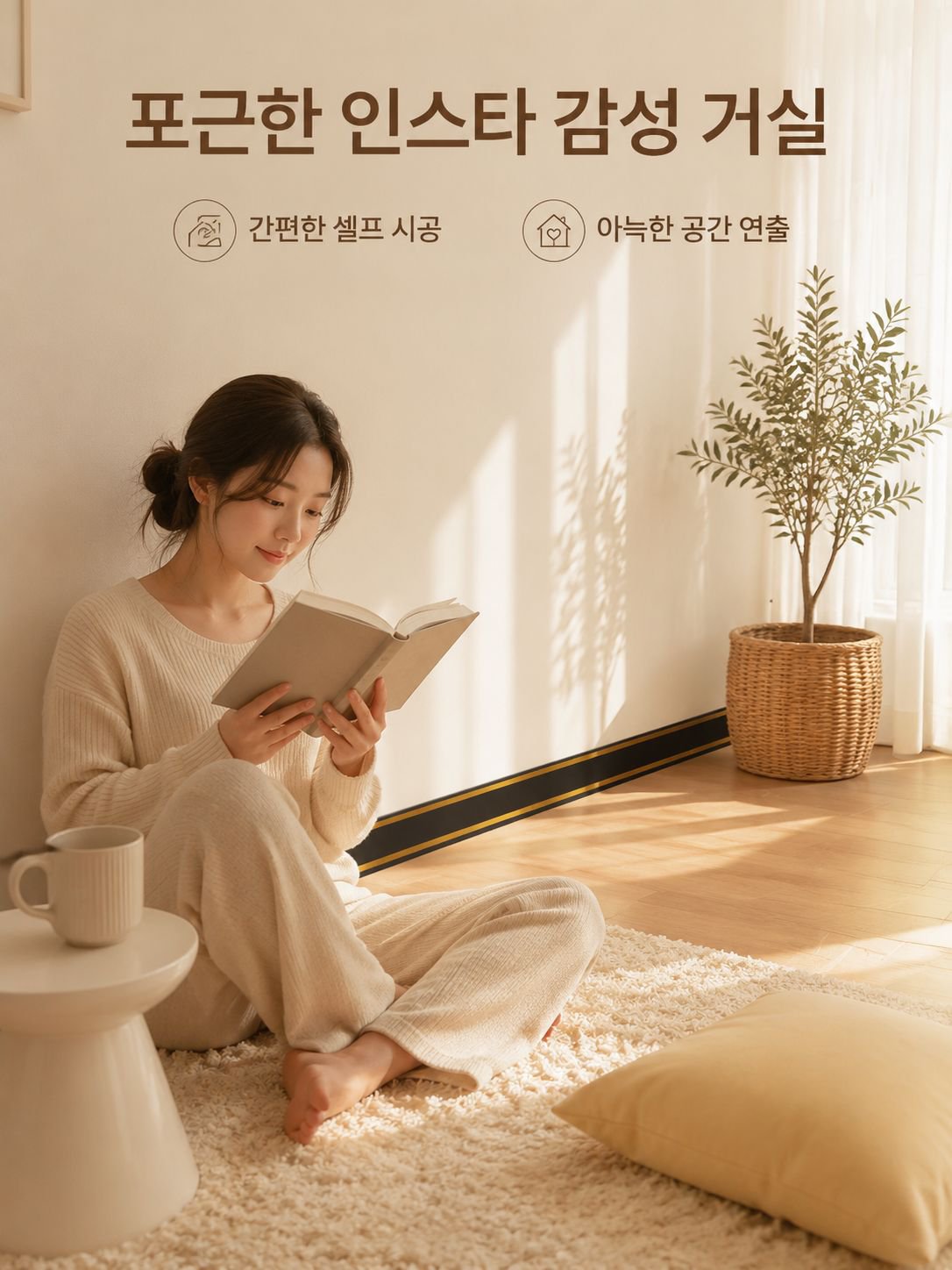 Self-Adhesive Skirting Tile Wall Sticker for Home Waistline