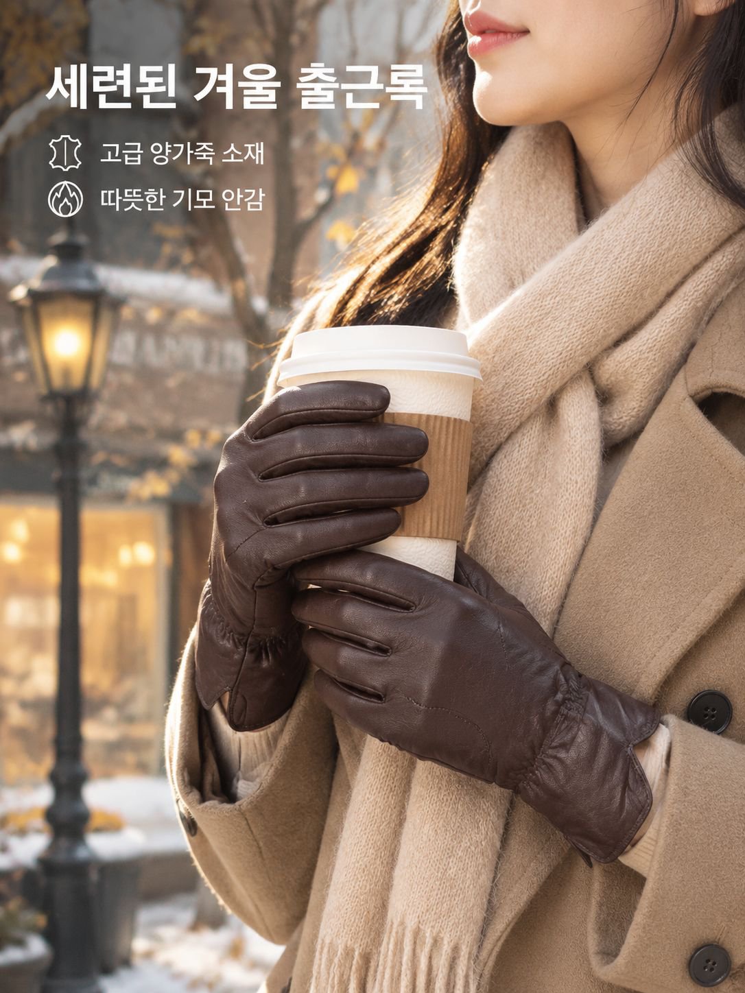 여성 정품 양가죽 가을겨울 기모 방한 장갑