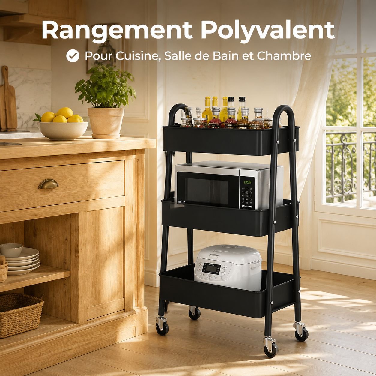 Etagères amovibles chambre à coucher rack de rangement cuisine salle de bain rack de rangement multi