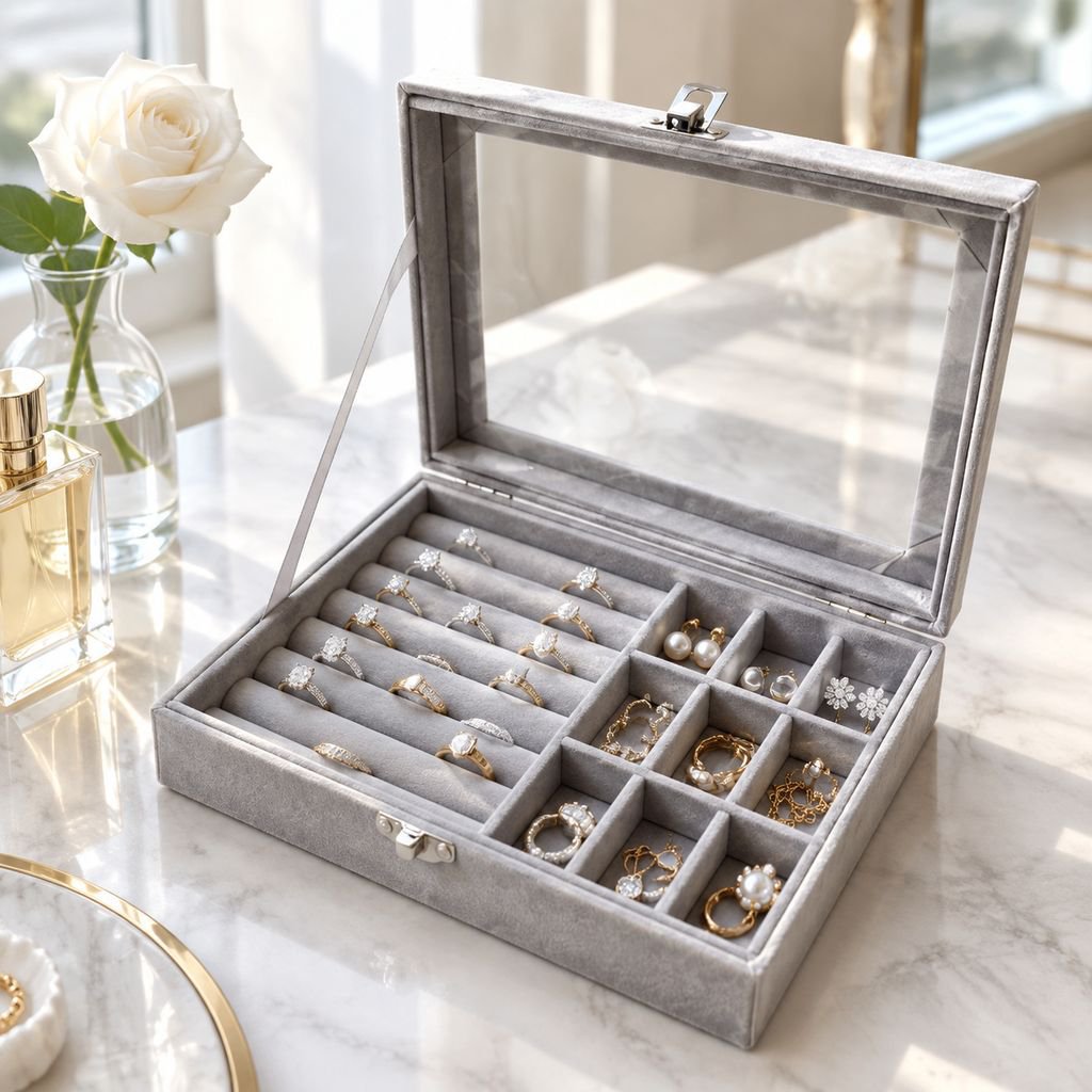 Exquisite portable storage box jewelry box