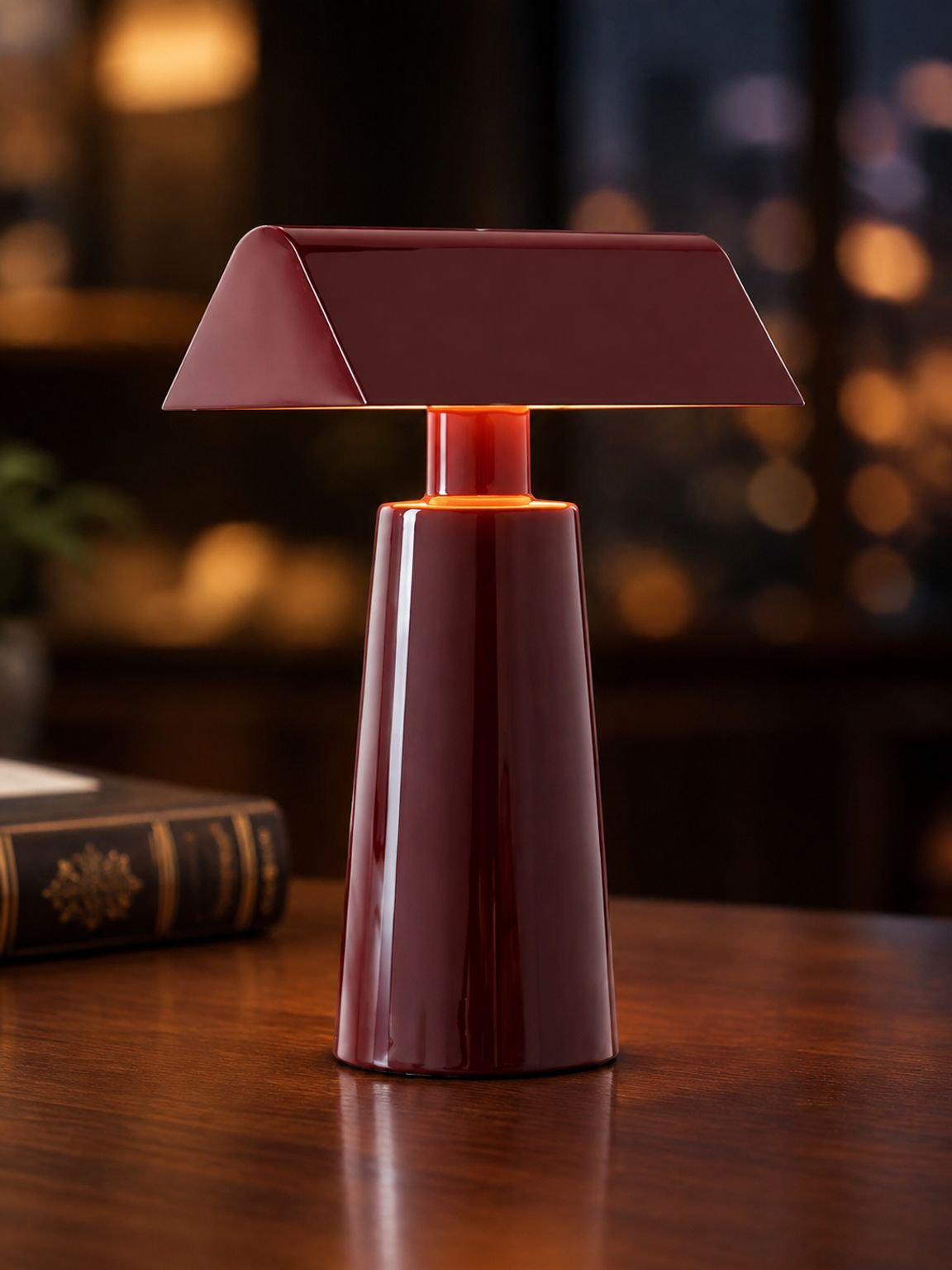 Kleine Retro-Tischlampe für das Schlafzimmer, kabellos aufladbar