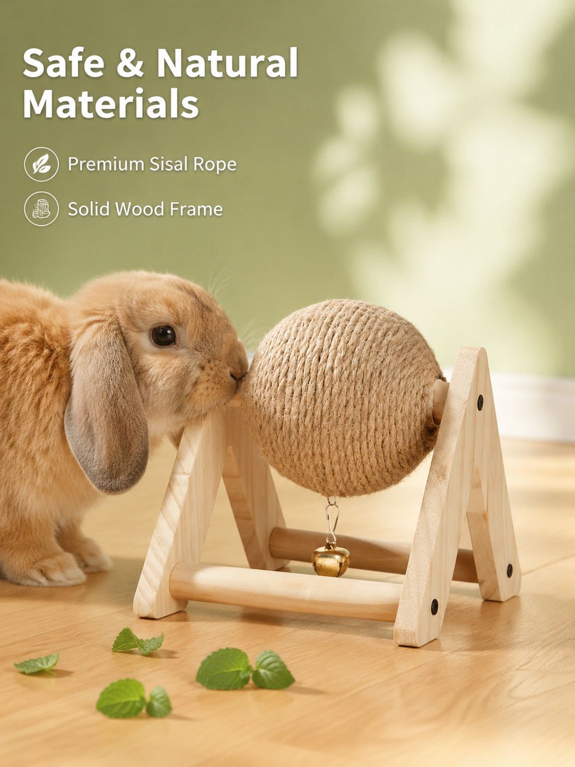 Rabbit-specific claw-grinding ball toy