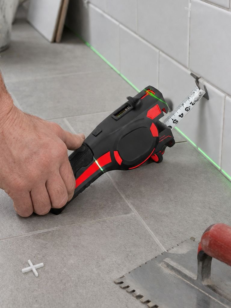 Digital laser measurement tool close-up