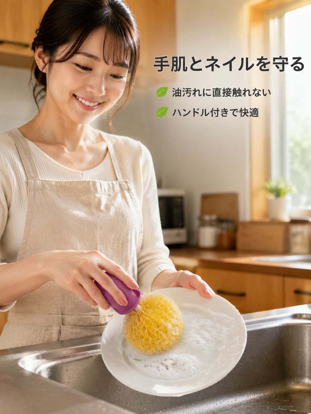 ほつれにくい素材のスチールたわし