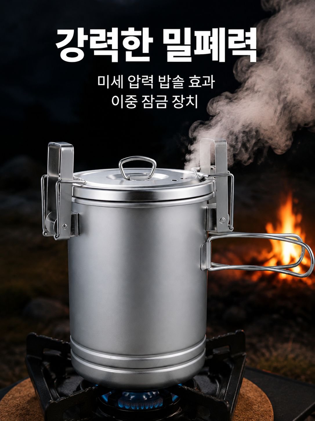 휴대용 캠핑 밥솥 대용량 304 걸이냄비