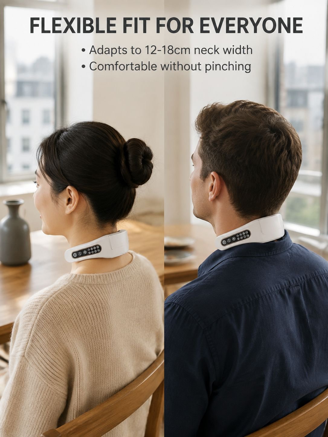 Rechargeable neck massager with USB cable