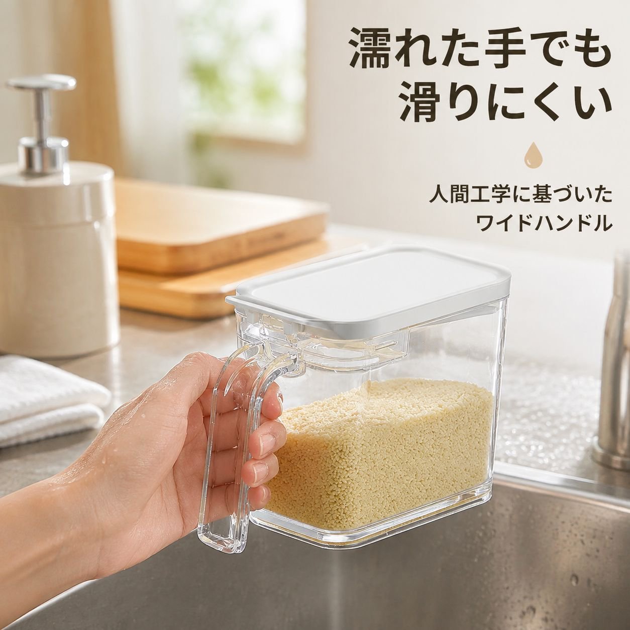 キッチン用透明ソルトシェーカー
