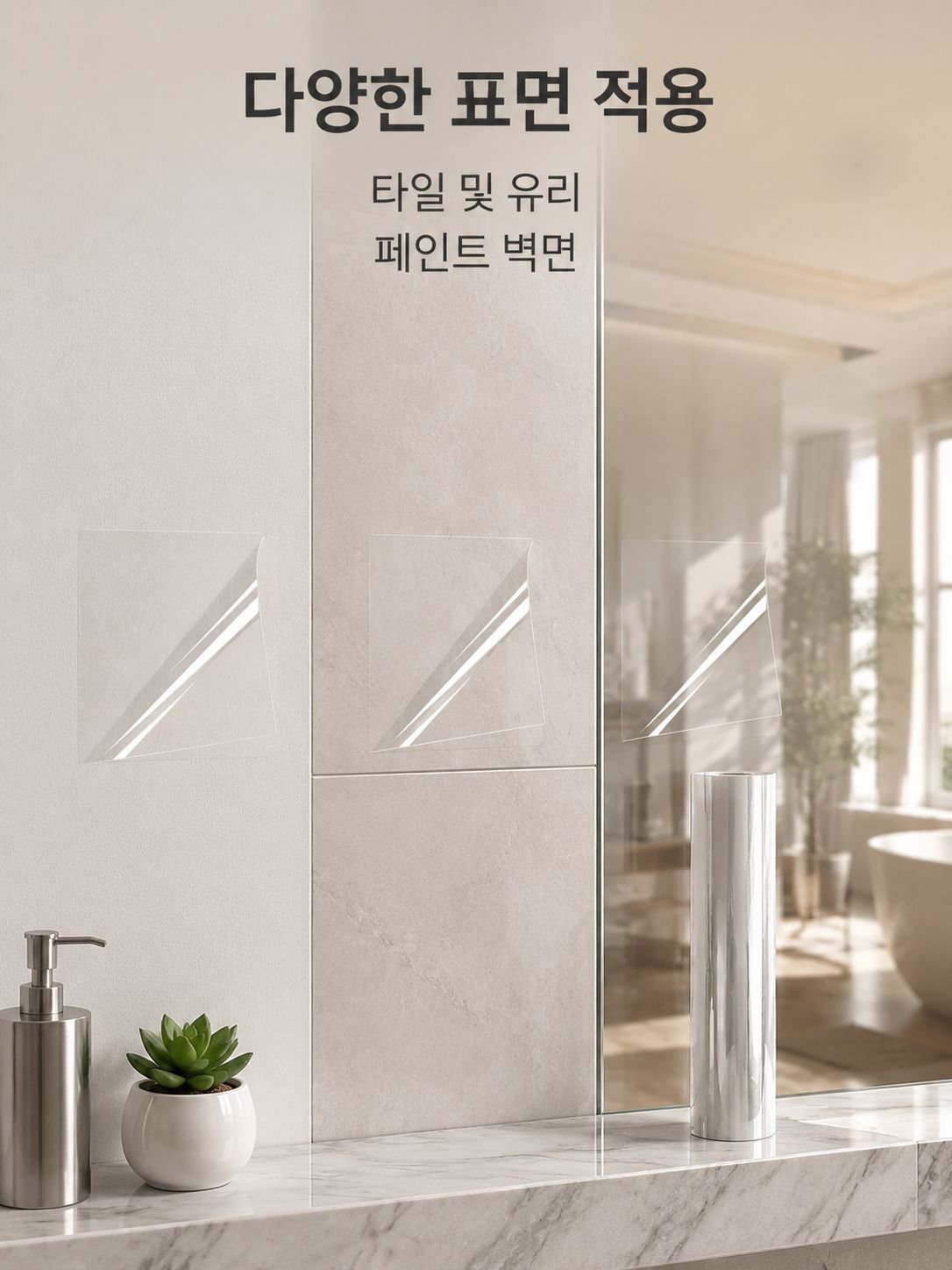 정전기 흡착 무접착 벽면 보호 필름