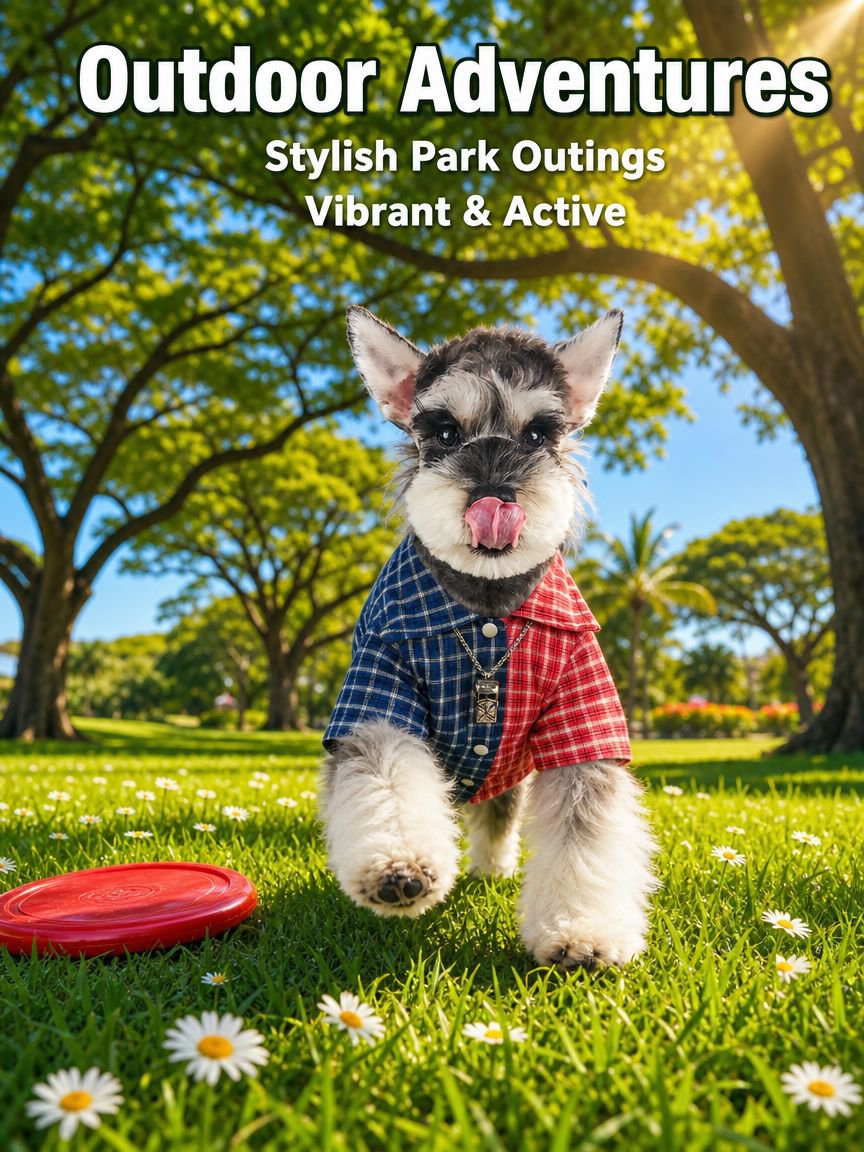 Puppy Blue and Red Plaid Shirt