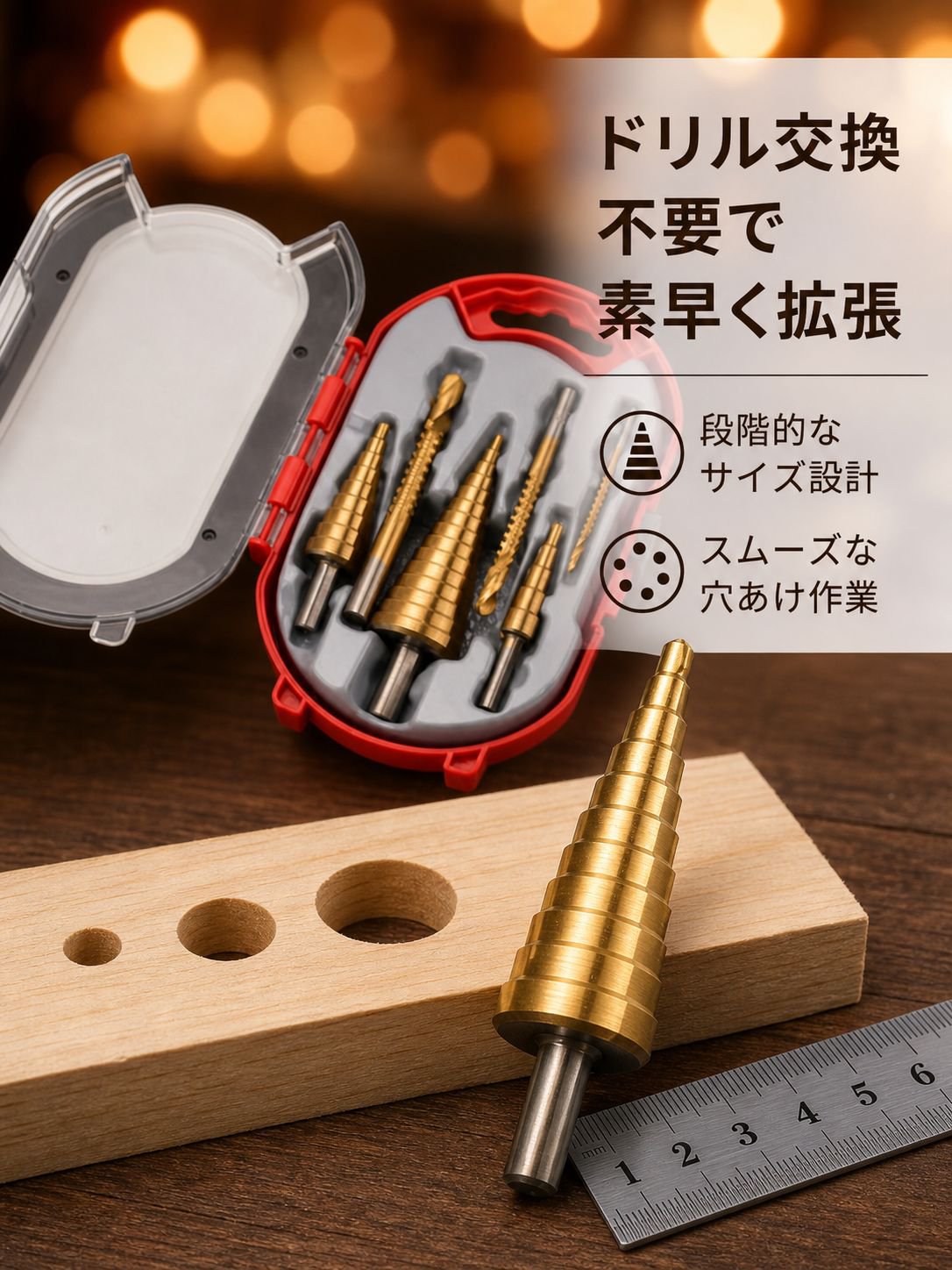 様々な素材に対応した穴あけ工具
