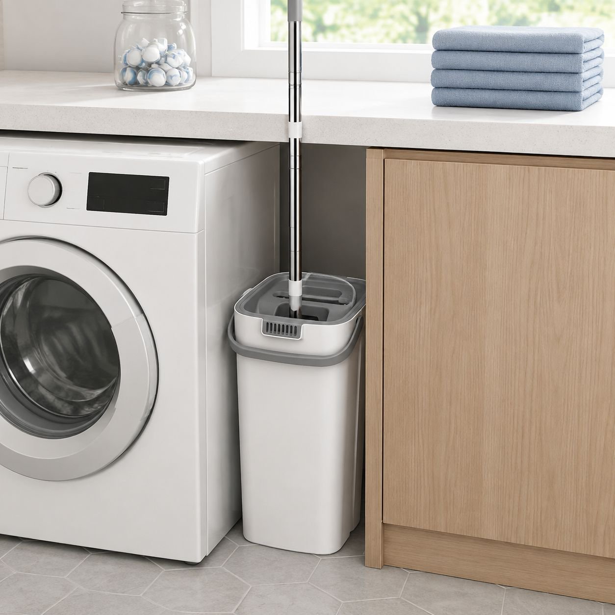 Effortless dust removal with net cloth mop