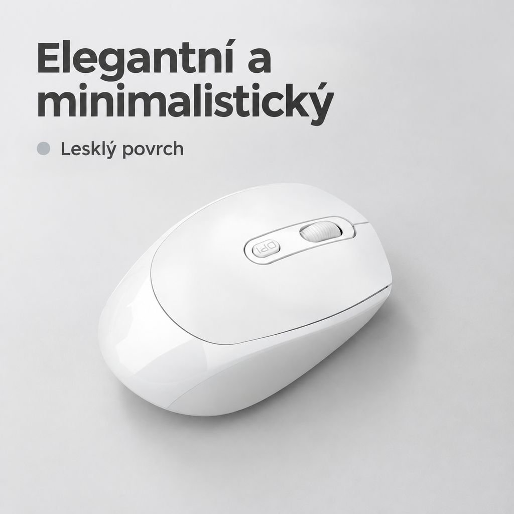 Dobíjecí bezdrátová Bluetooth myš s duálním režimem
