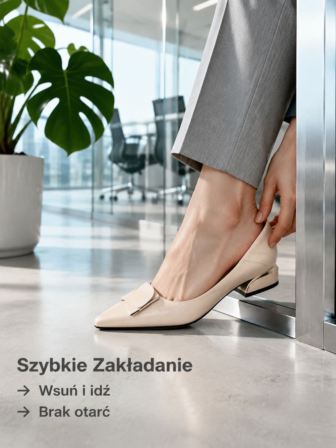 Modne czarne buty na grubym obcasie