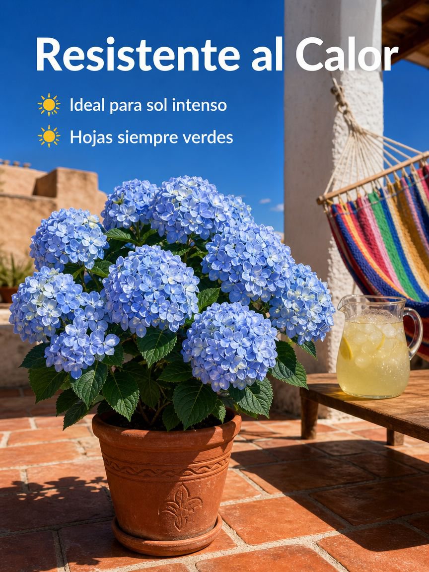 Plántulas variadas de hortensia