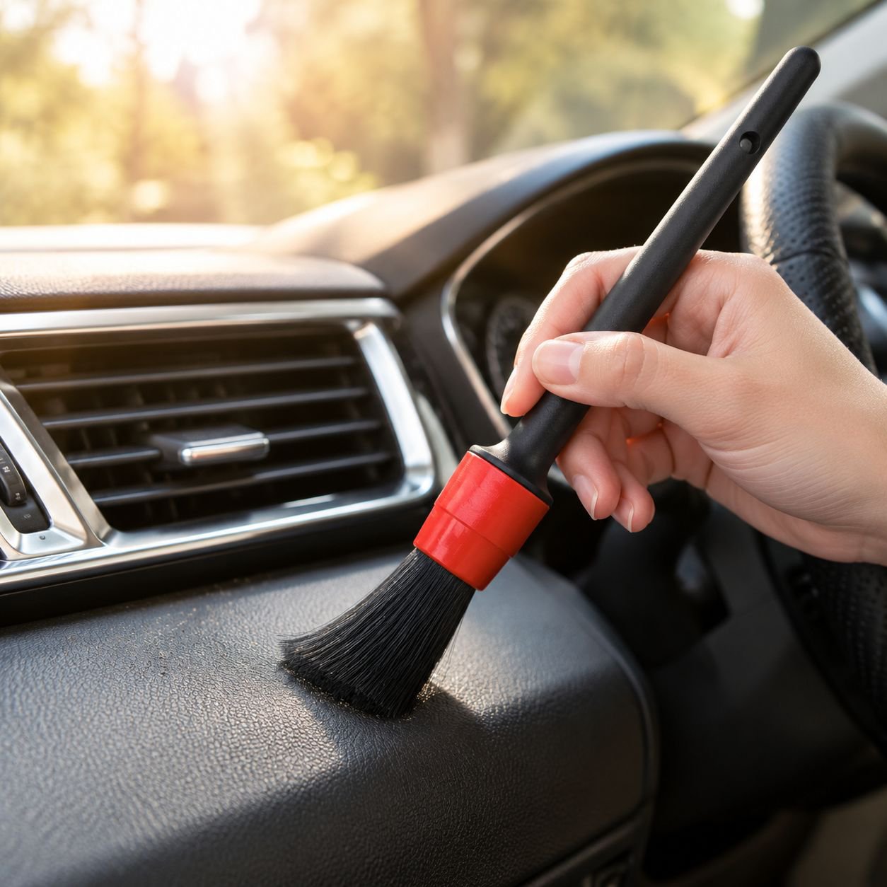 5pcs multi-purpose car detailing brush set for dashboard and vents