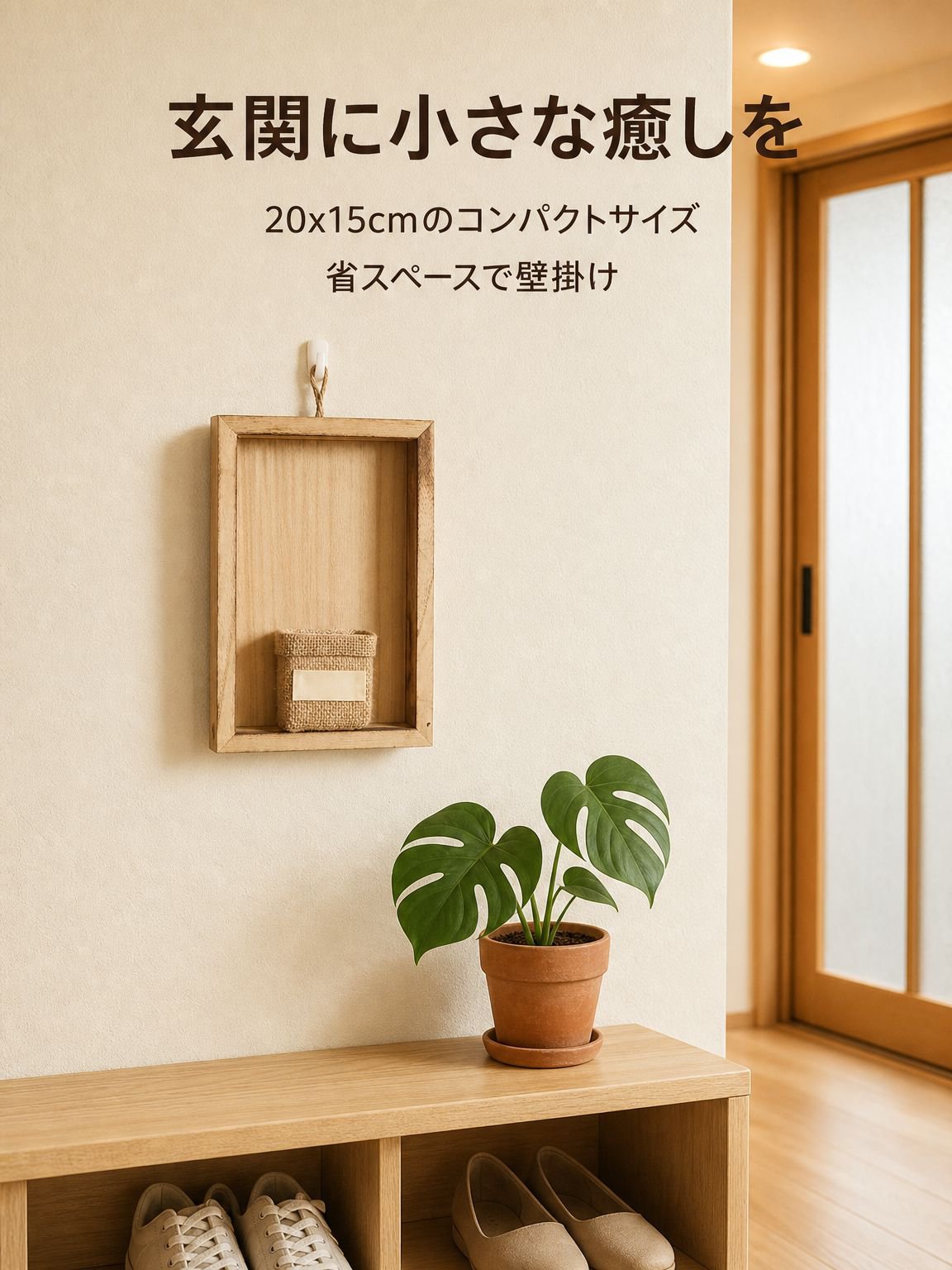 リビング用北欧スタイルの無垢材フォトフレーム 壁掛け