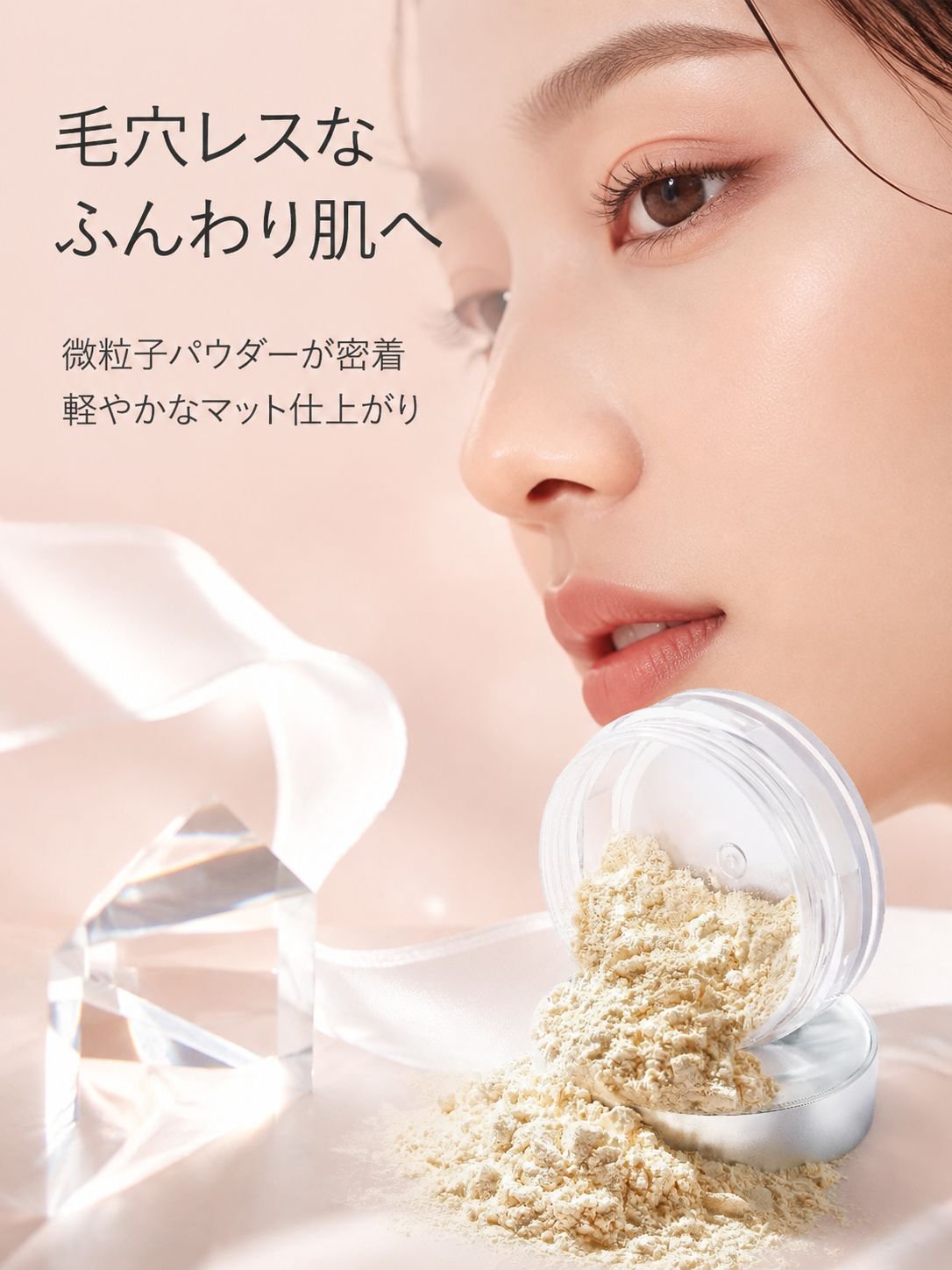 皮脂や汗に強いセッティングパウダーの特徴説明