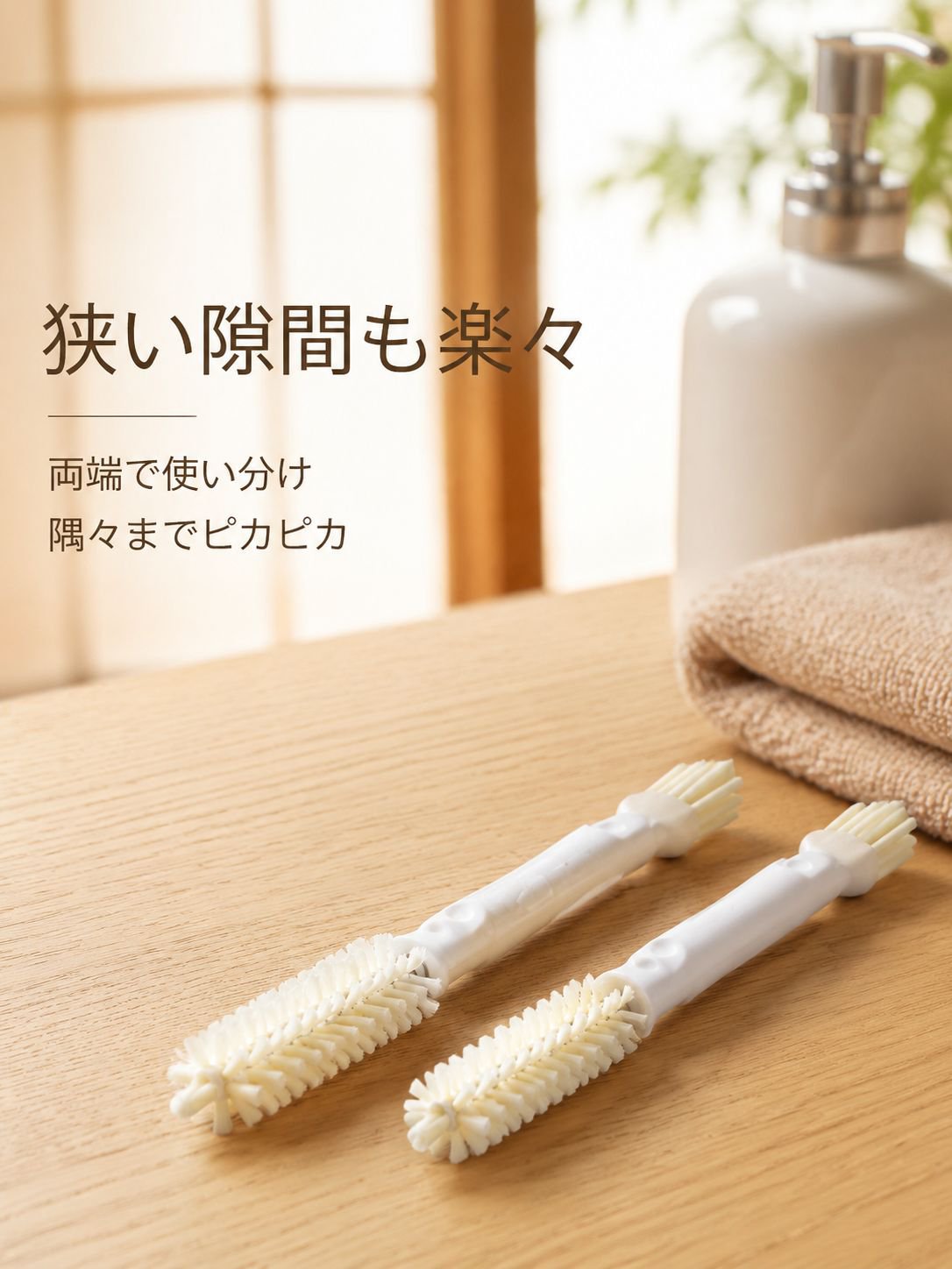 家庭用多機能すきま掃除ブラシ ダブルヘッドタイプ