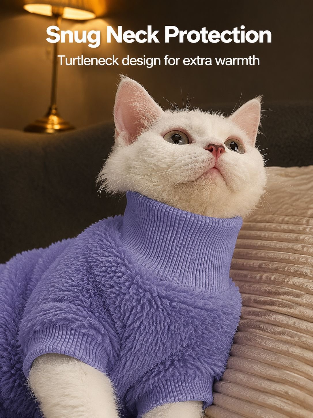 Pet cat turtleneck thick sweater