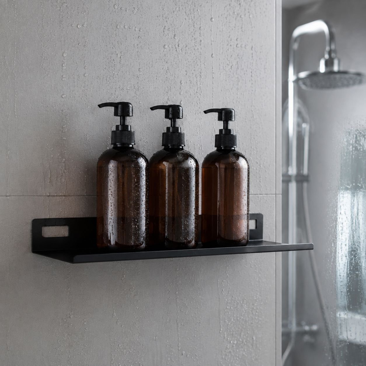 Nordic Style Wall-Mounted Storage Rack, No Drilling Shelf, FBA Suitable