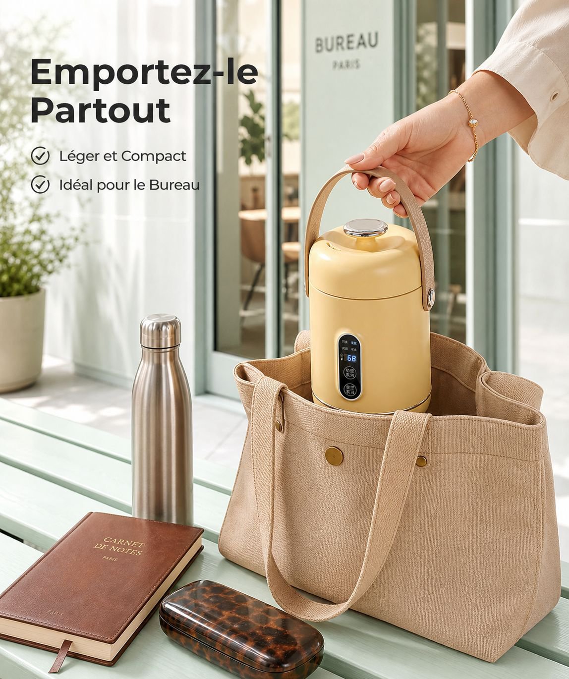 Cocotte électrique portable pour soupe et bouillie