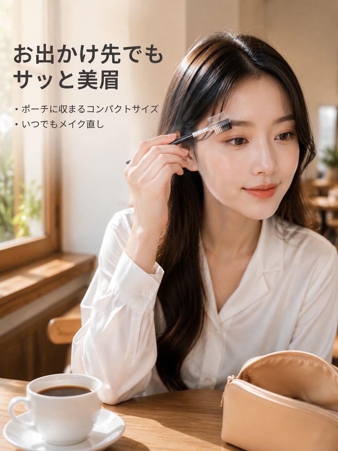 高品質素材を使用した多機能アイブロウコーム