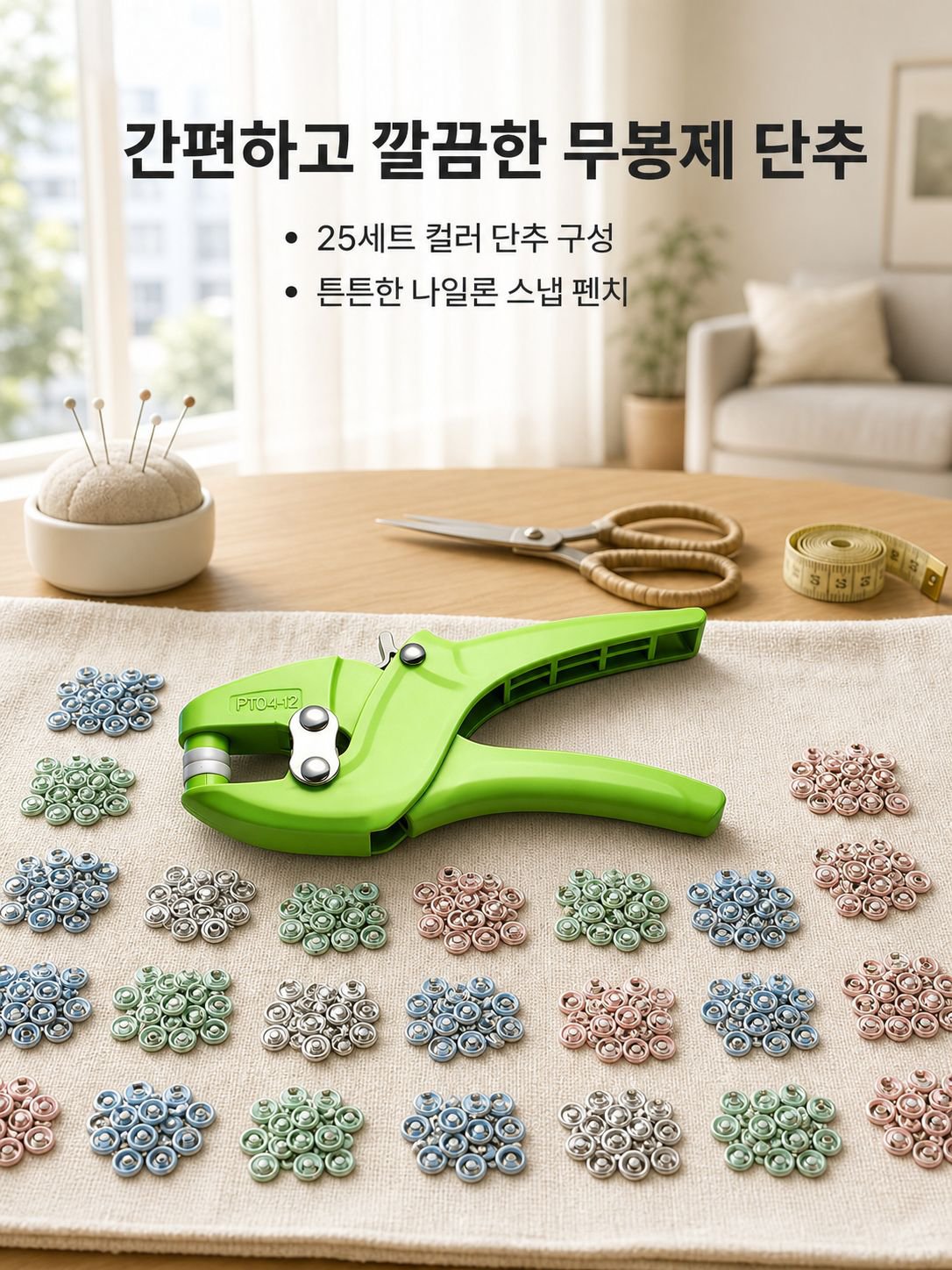 심리스 히든버클 도톰 나일론 오발집게