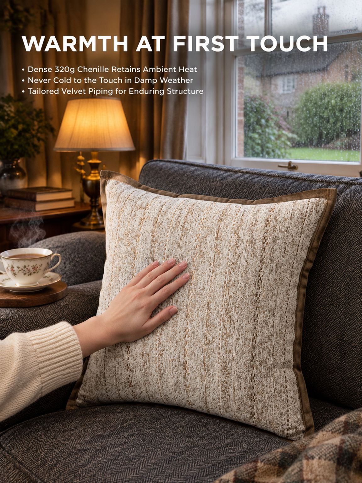 Chinese-inspired throw cushion cover for living room decor