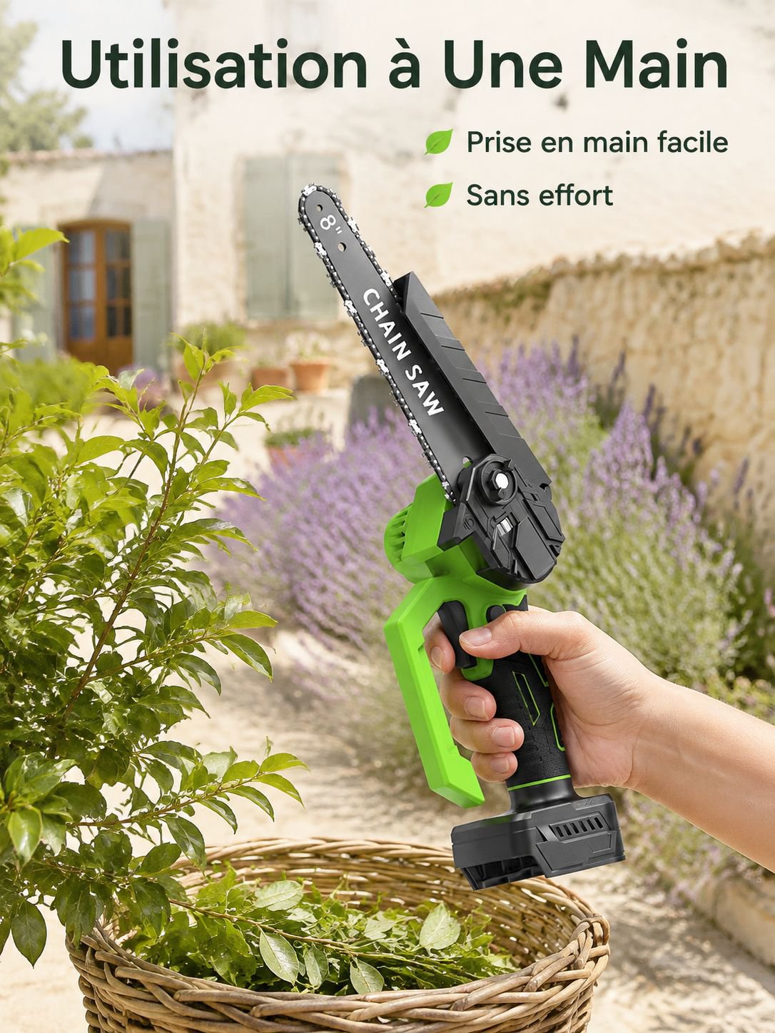 Scie manuelle à branches 8 pouces pour jardinage et menuiserie
