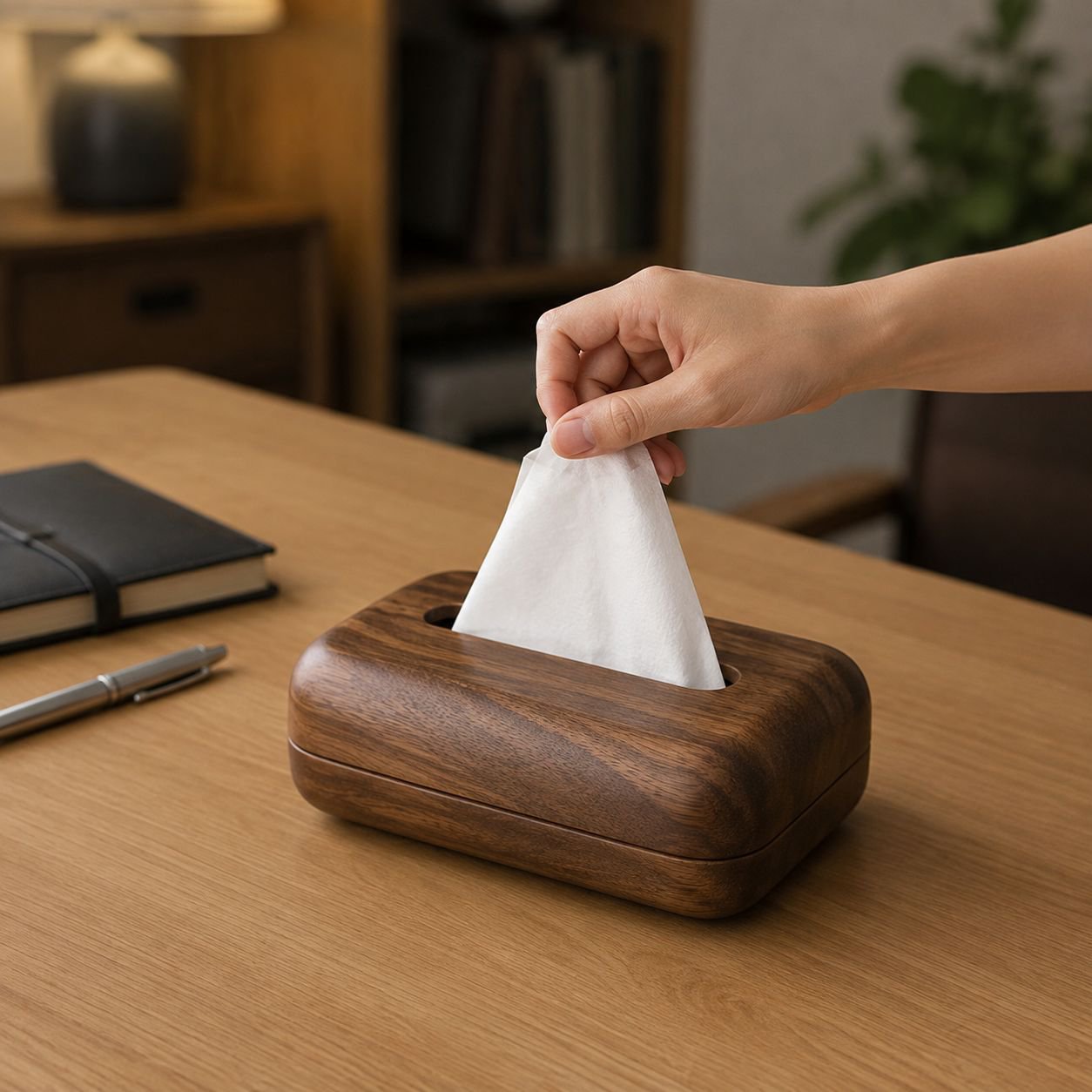 Light Luxury Hotel Desktop Tissue Box Bread Shape