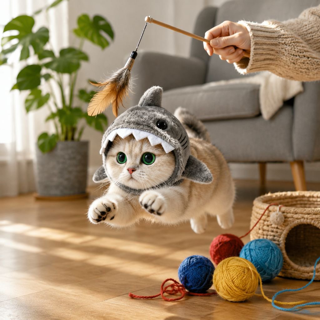 Pet headband, cat and shark, winter warm plush puppy hat, cute cartoon headband